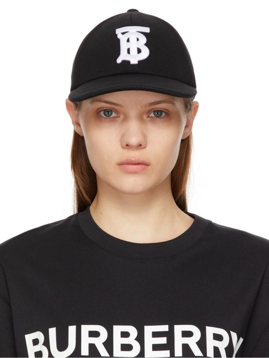 Accessories - Burberry TB Logo Cap Black & White